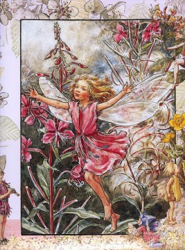 Fantasía popular Painting - la rosa laurel sauce hierba hada Fantasía